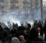 Сотрудники службы общественного порядка в Вильнюсе использовали слезоточивый газ