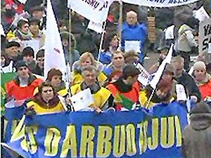  10-го сентября литовские профсоюзы вновь организуют митинг