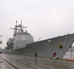 Ракетный крейсер США вошел в порт Поти