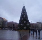 В Вильнюсе на Кафедральной и Ратушной площадях зажглись рождественские елки