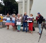 В Вильнюсе прошла акция в поддержку российских оппозиционеров