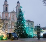 В Каунасе в ночь на субботу подожжена главная елка, поджигатель задержан