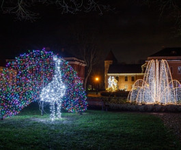 6. Музей, как все в Литве, прямо сейчас не работает, в замок не попасть, но парк, сад, подход к ёлке не закрыты. Приезжать могут все желающие. Фото администрации комплекса усадьбы Раудондварис. 6