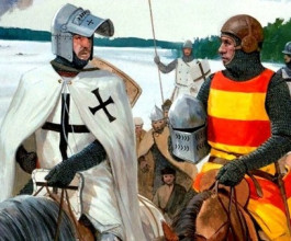 2. Тевтонские рыцари во время похода. Иллюстрация из блога А. Денисенкова на платформе Yandex Zen.  2