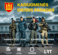 В честь 105-летия создания армии в Вильнюсе - военный парад