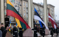 Церемония поднятия флагов трех стран Балтии в честь 33-летней годовщины восстановления Независимости Литвы (видео)