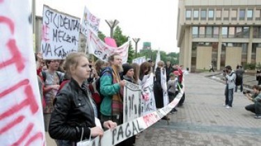 Литовские студенты против реформы высшего образования