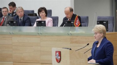 Президент Даля Грибаускайте впервые выступила с годовым докладом (полный текст доклада)