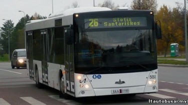 В автобус жители Вильнюса будут заходить через передние двери