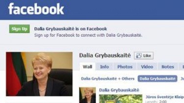 Д.Грибаускайте гораздо популярнее премьера  А.Кубилюса и в сети "Facebook"