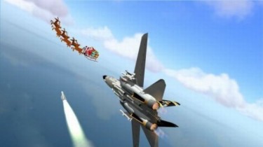 Санта-Клаус летит над Землей