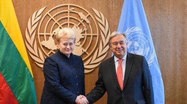 Президент Литвы отправилась на встречу ООН в Нью-Йорке