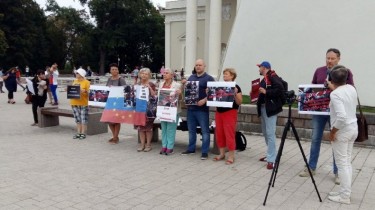 В Вильнюсе прошла акция в поддержку российских оппозиционеров