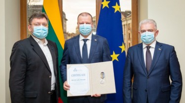 Премьеру Литвы вручена медаль Балтийской Ассамблеи