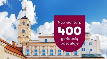 Вильнюсский университет в мировом рейтинге университетов поднялся на рекордное 400-е место