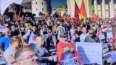 После митинга Литовского движения семей толпа людей собирается у Сейма (дополнено)