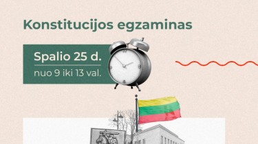 15-й экзамен на знание Конституции Литвы состоится в Вильнюсе