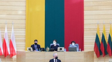 Президент Литвы Г. Науседа на заседании Сейма по случаю 230-й годовщины принятия Взаимной гарантии обоих народов