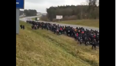 В связи с движением большой колонны мигрантов пограничники Литвы передислоцируют силы