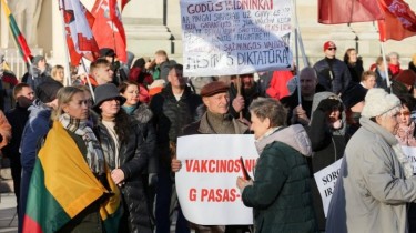 В субботу в Вильнюсе состоялся протест против прививок от COVID-19 (уточнения)