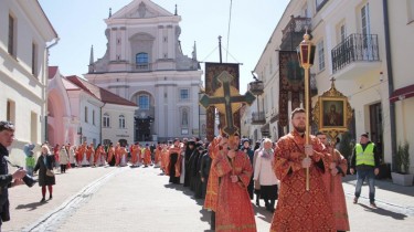 В Вильнюсе сотни православных приняли участие в ходе за единство Церкви и остановку войны