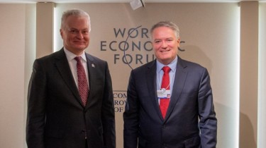 Науседа в Давосе обсудил ситуацию в Украине с представителями ВТО и ОЭСР