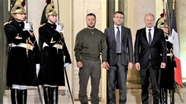 В Елисейском дворце с вечера 8-го до ночи 9-го февраля проходила встреча лидеров Франции, Германии и Украины.