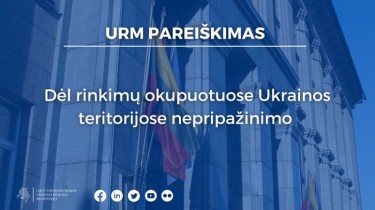 Литва осудила выборы, организованные на оккупированных Россией территориях Украины