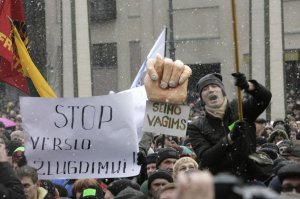 В Клайпеде прошел многотысячный митинг