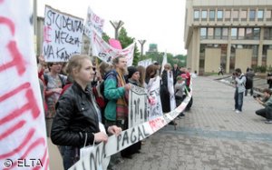 Литовские студенты против реформы высшего образования