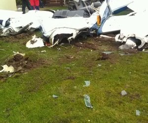 В результате крушения спортивного самолета погибли известный летчик В. Рамонас и его ученик