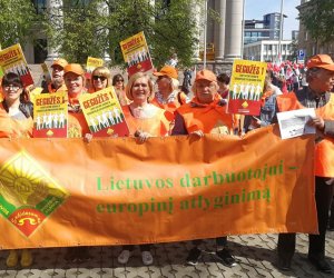 В Международный день труда - автопробег и пикеты профсоюзов Литвы