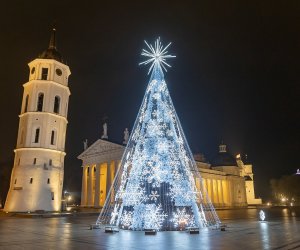 Кафедральную площадь столицы Литвы украсила Рождественская елка