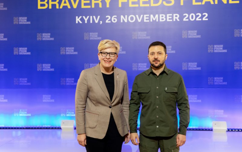 Премьер Литвы в Киеве гарантировала дальнейшую поддержку Украине
