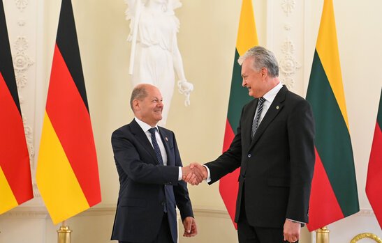 Президент Литвы Г. Науседа встретится в Берлине с канцлером Германии О. Шольцем