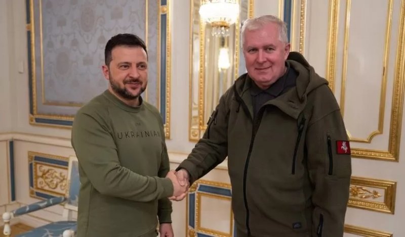 Министр обороны Литвы А. Анушаускас встретился с президентом Украины В. Зеленским